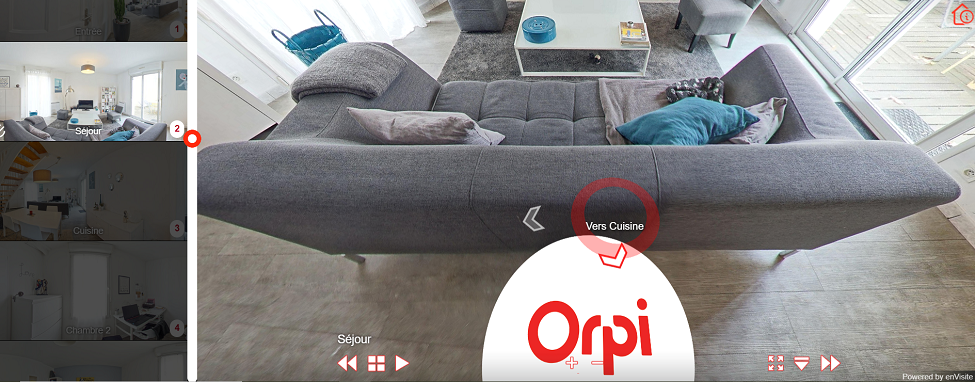 Visite virtuelle d'un logement ORPI