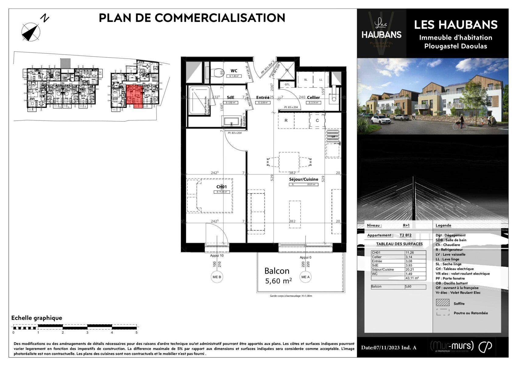 Appartement à vendre 2 43.11m2 à Plougastel-Daoulas vignette-2