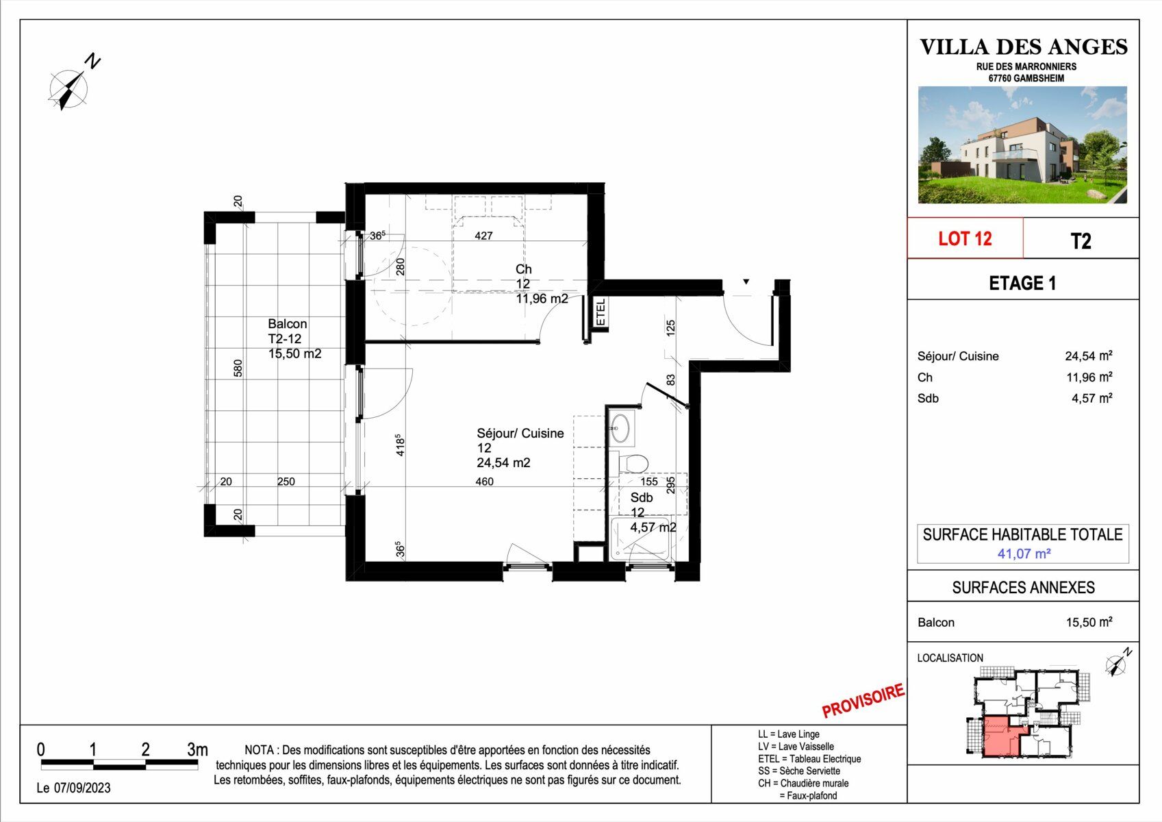 Appartement à vendre 2 41.07m2 à Gambsheim vignette-3
