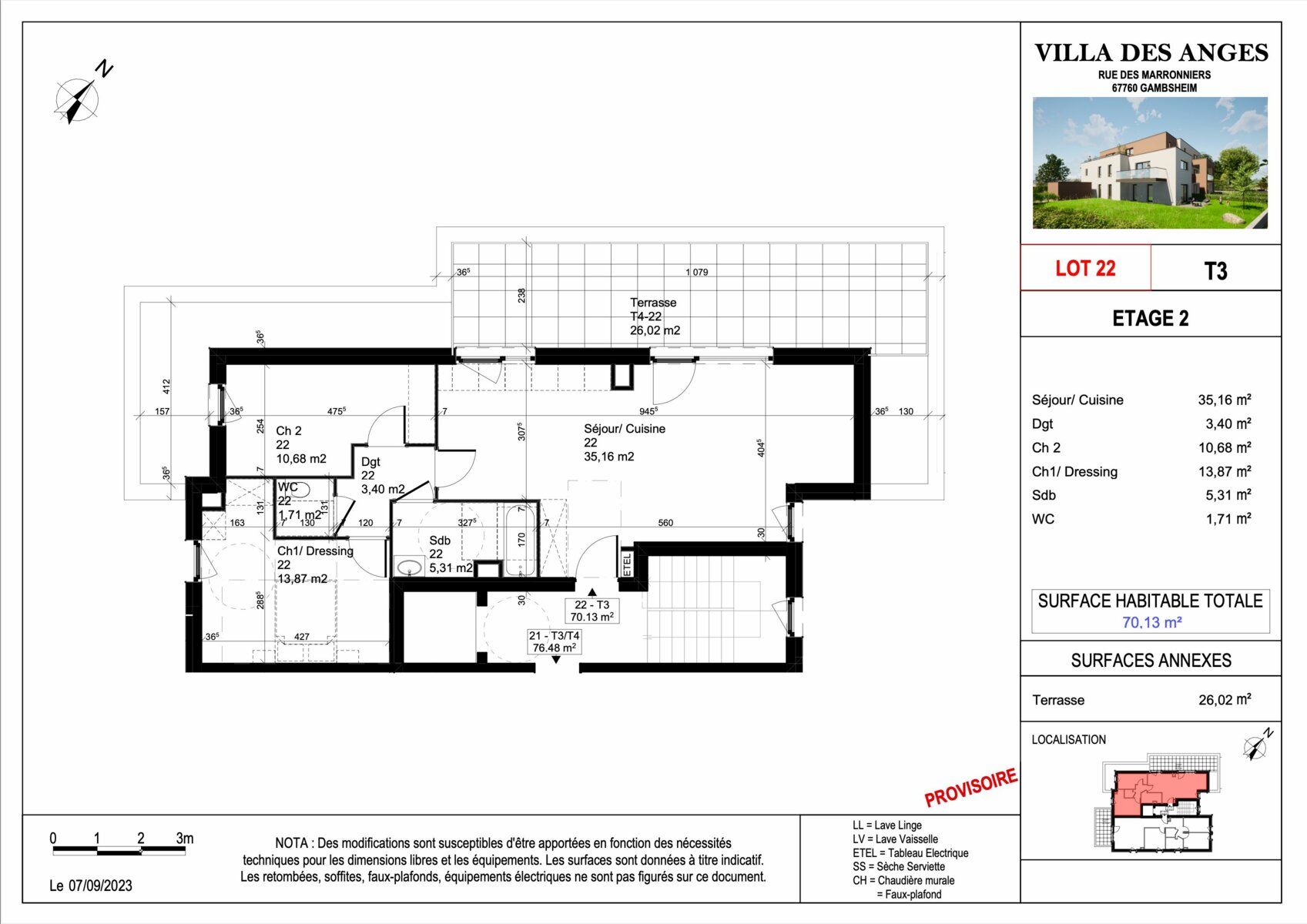 Appartement à vendre 3 70.13m2 à Gambsheim vignette-3