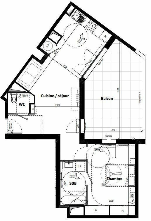 Appartement à vendre 2 50.89m2 à Nîmes vignette-2