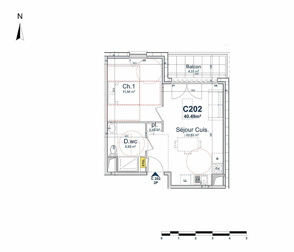 Appartement à vendre 2 40.7m2 à Cabourg vignette-4