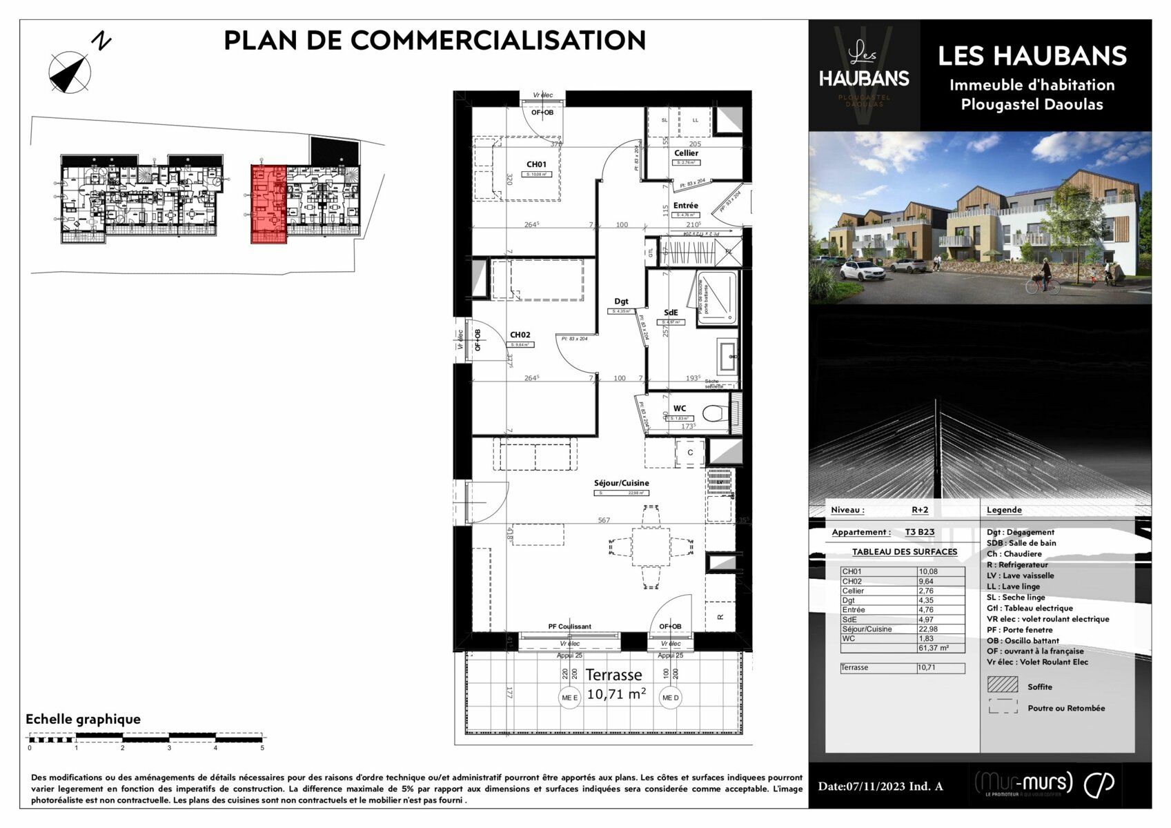 Appartement à vendre 3 61.37m2 à Plougastel-Daoulas vignette-2