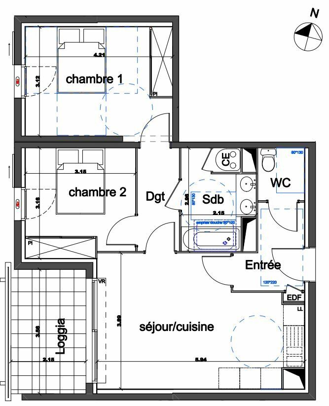 Appartement à vendre 3 58.54m2 à Nîmes vignette-2