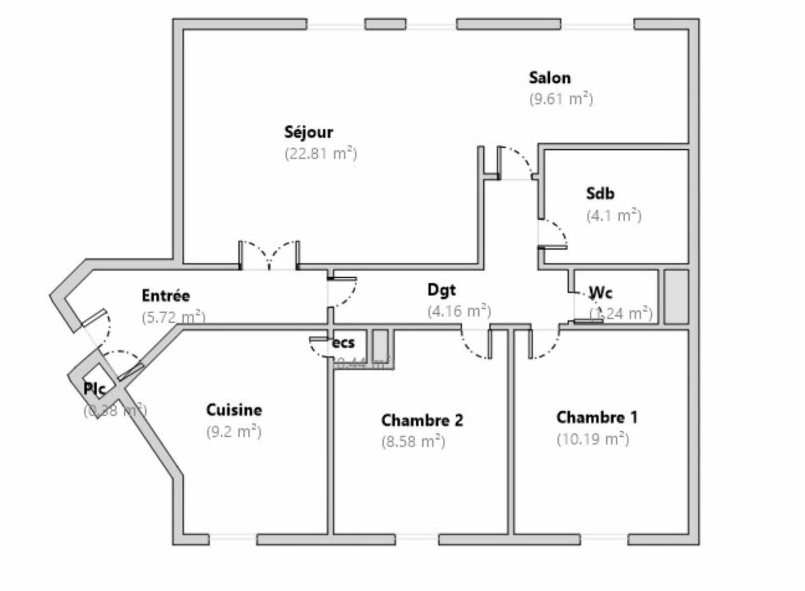 Appartement à louer 4 76.43m2 à Metz vignette-4