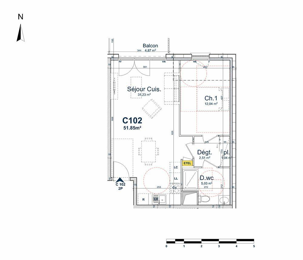 Appartement à vendre 2 51.58m2 à Cabourg vignette-4