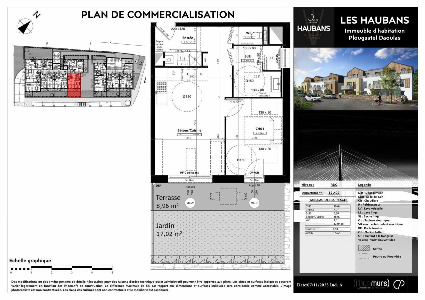 Appartement à vendre 2 43.94m2 à Plougastel-Daoulas vignette-2