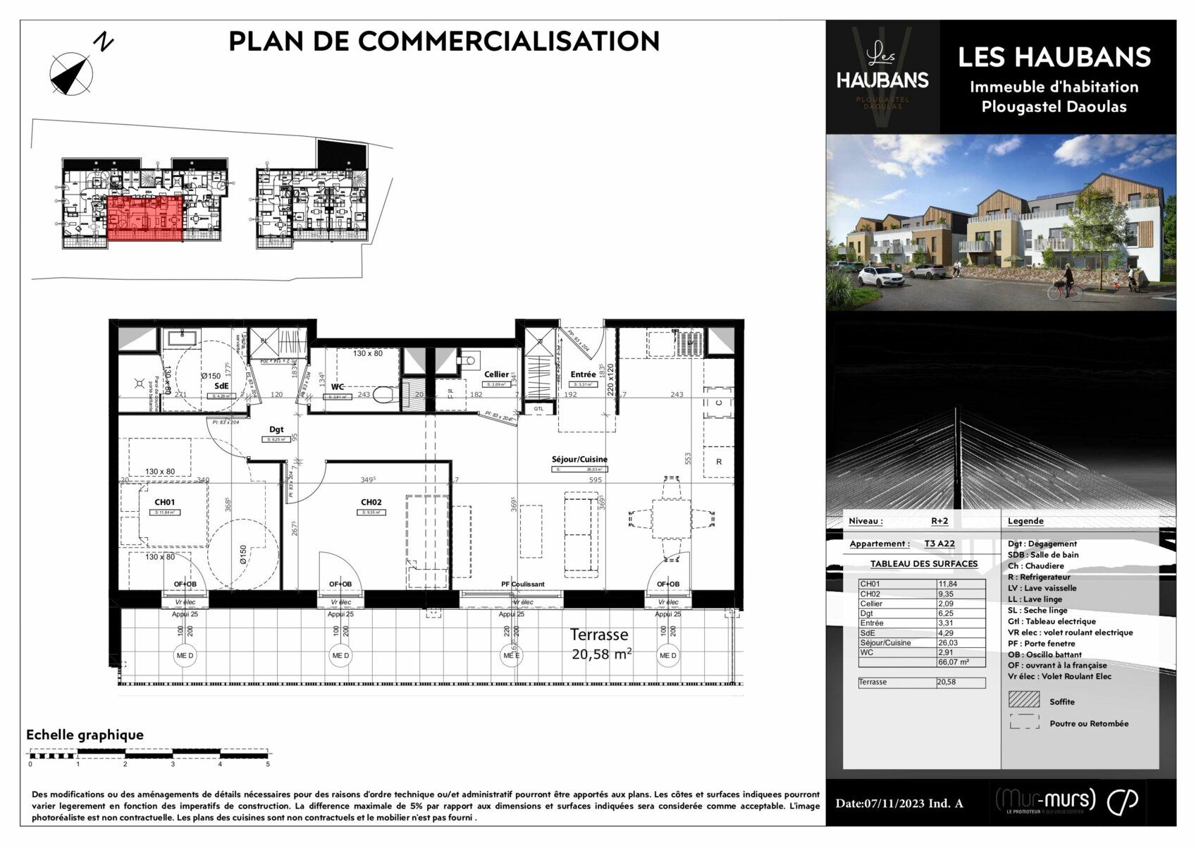 Appartement à vendre 3 65.75m2 à Plougastel-Daoulas vignette-2