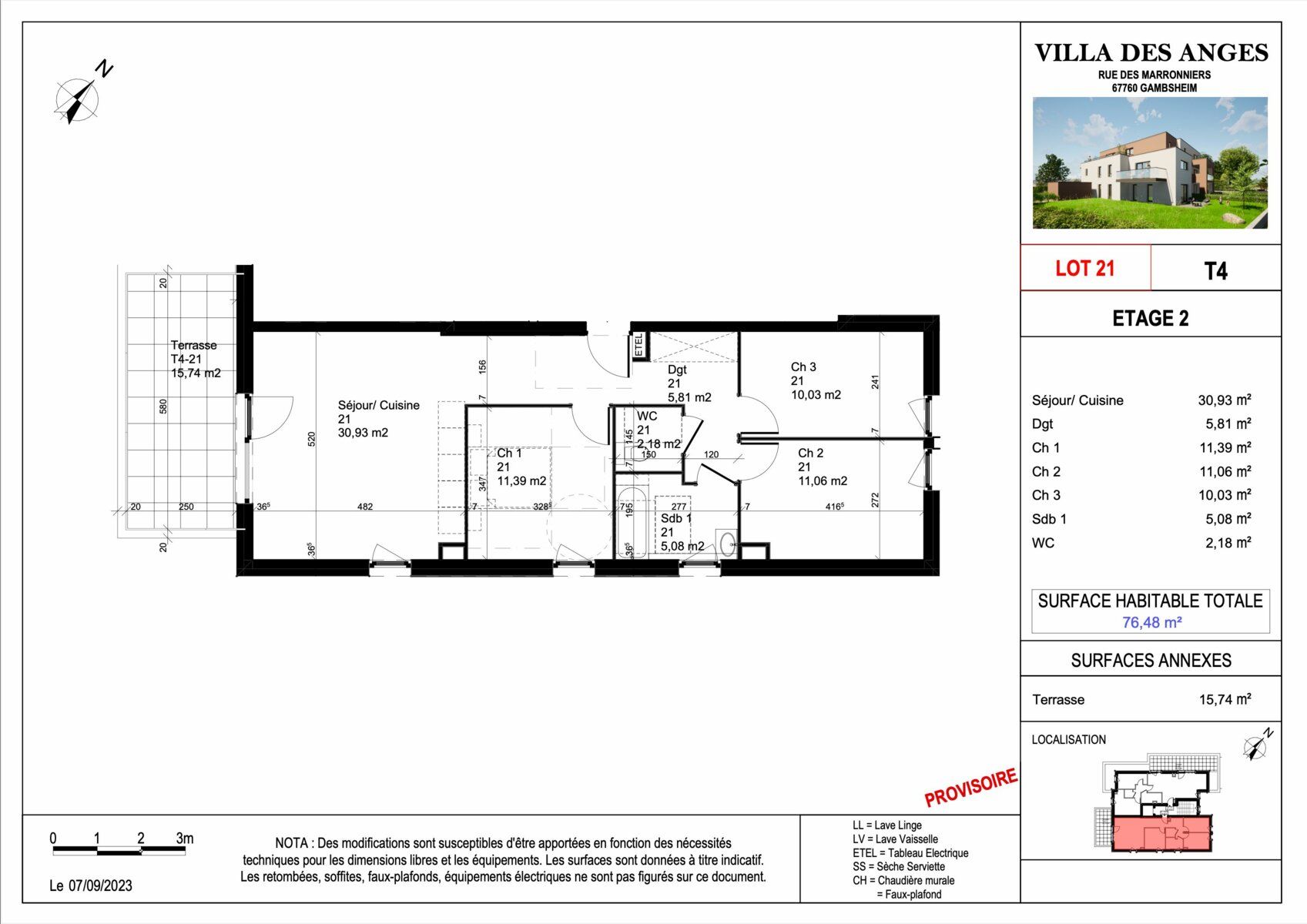 Appartement à vendre 4 m2 à Gambsheim vignette-3
