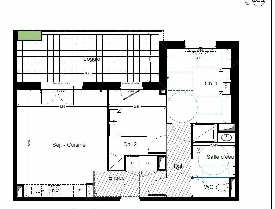 Appartement à vendre 3 59.06m2 à Narbonne vignette-2