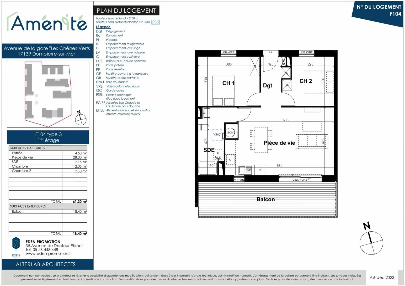 Appartement à vendre 3 61.3m2 à Dompierre-sur-Mer vignette-2