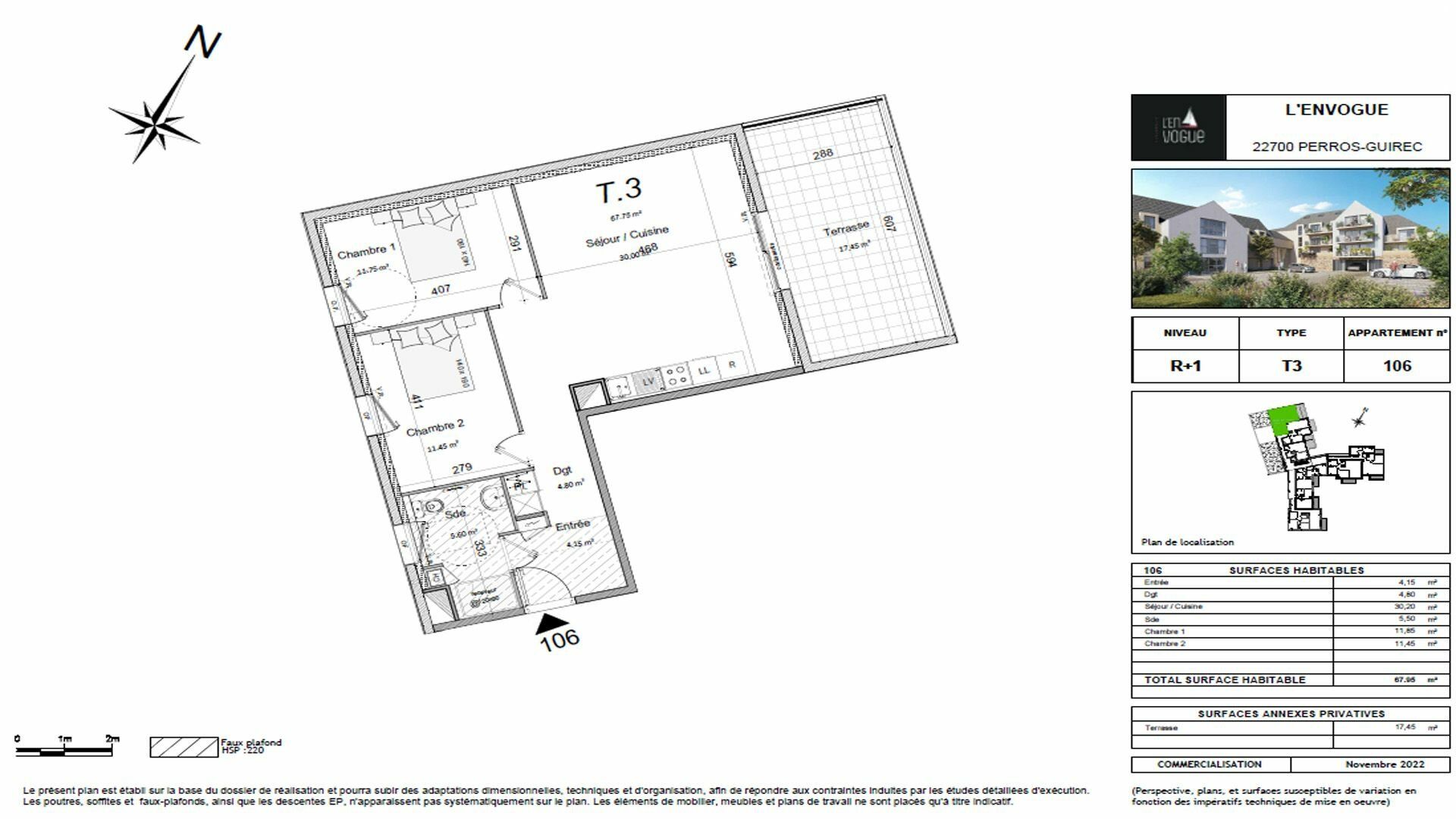 Appartement à vendre 3 67.95m2 à Perros-Guirec vignette-2