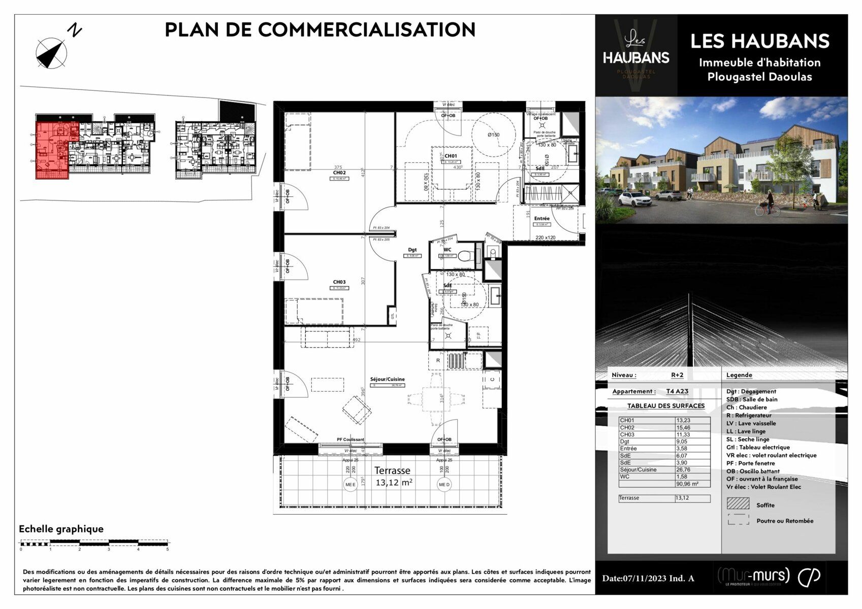 Appartement à vendre 4 90.96m2 à Plougastel-Daoulas vignette-2