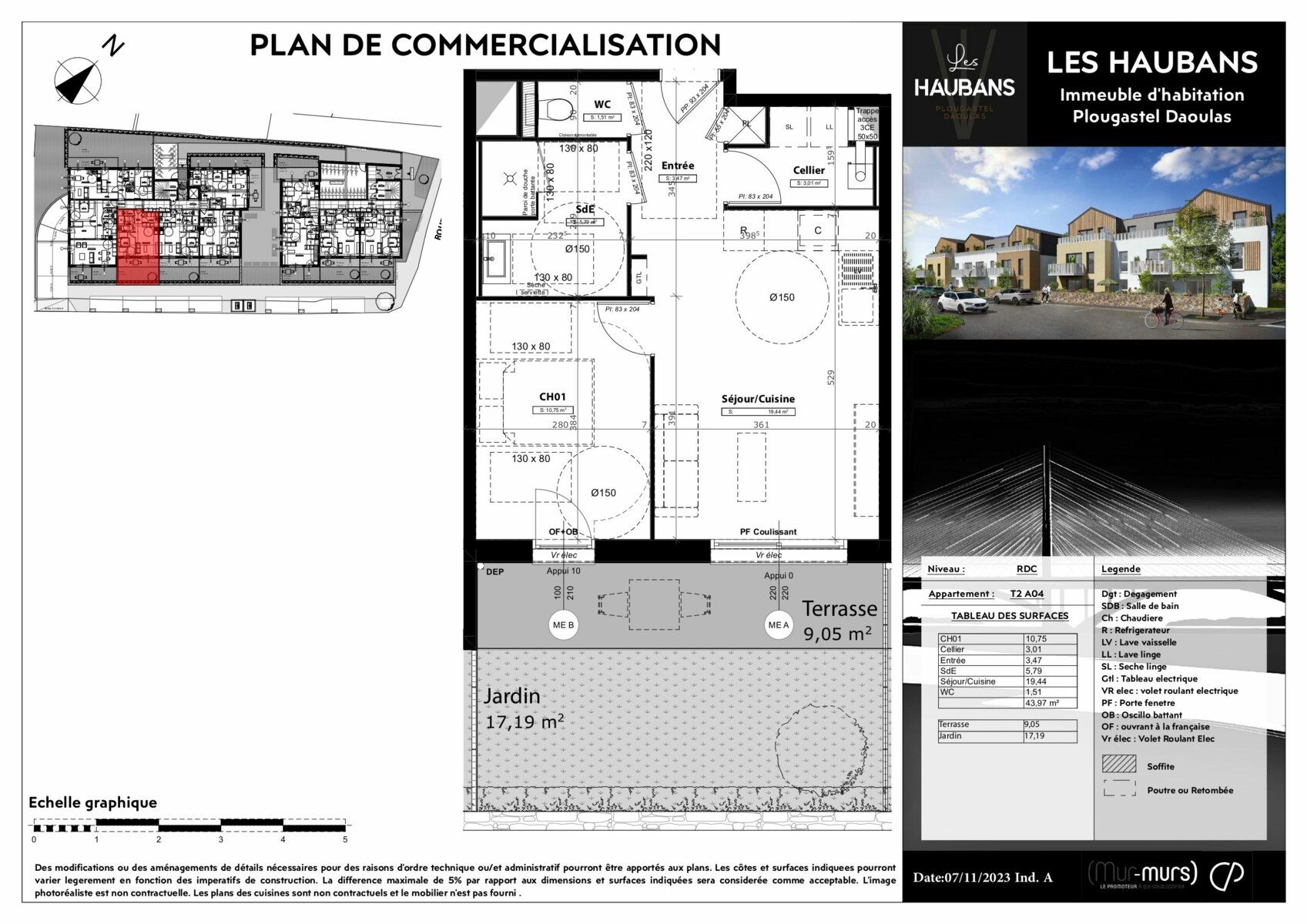 Appartement à vendre 2 43.97m2 à Plougastel-Daoulas vignette-2