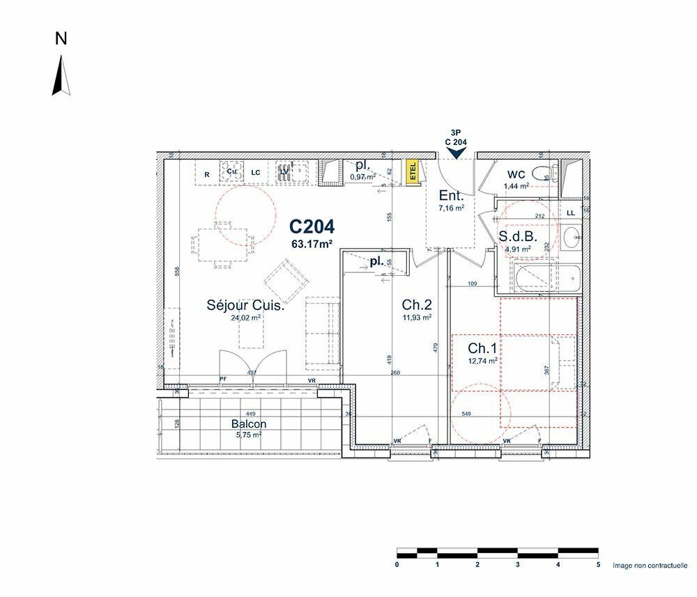 Appartement à vendre 3 70.31m2 à Cabourg vignette-4