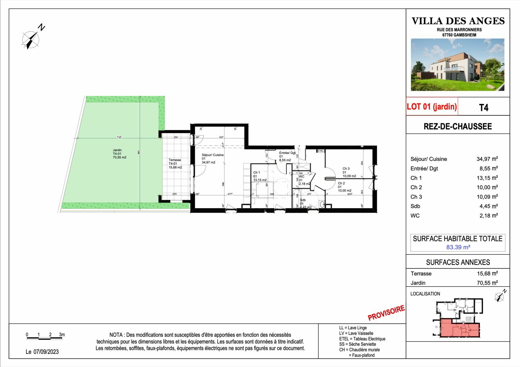 Appartement à vendre 4 83.39m2 à Gambsheim vignette-3