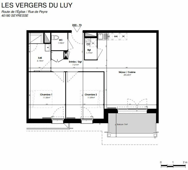 Appartement à vendre 3 68.17m2 à Seyresse vignette-1
