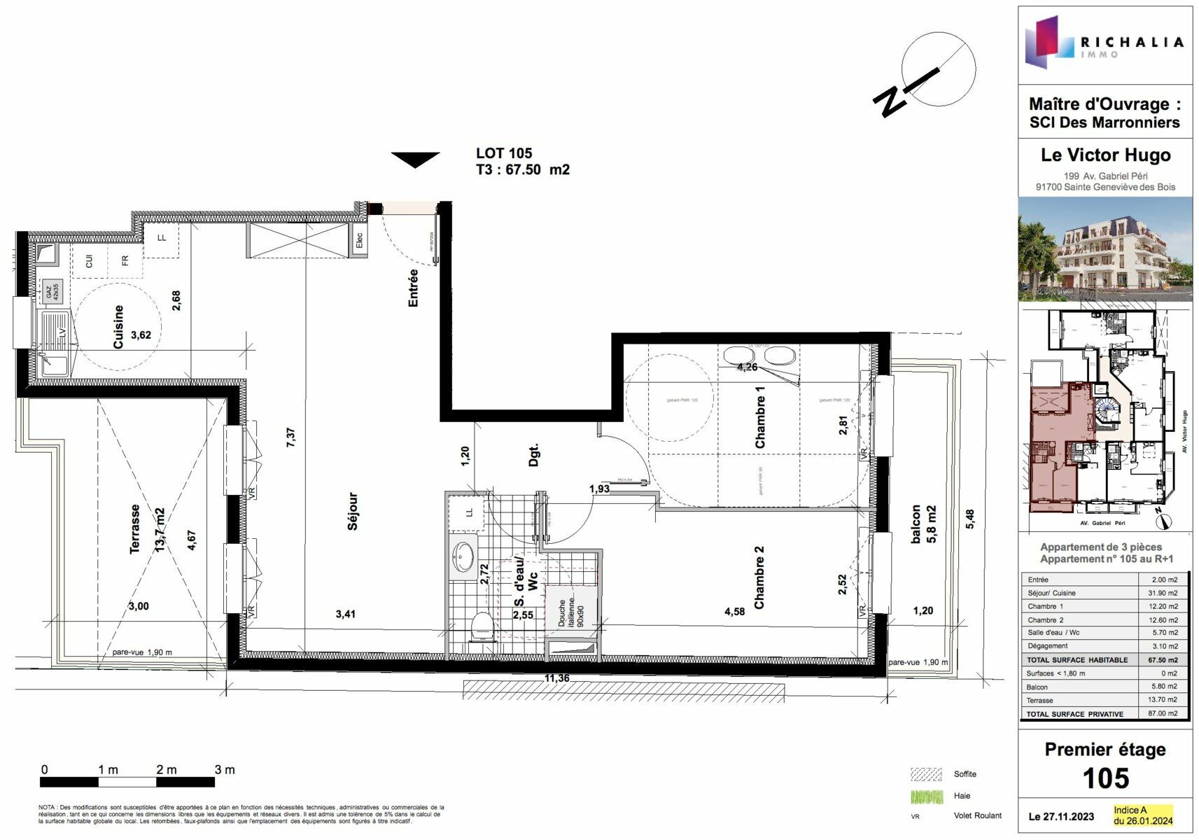 Appartement à vendre 3 67.5m2 à Sainte-Geneviève-des-Bois vignette-2
