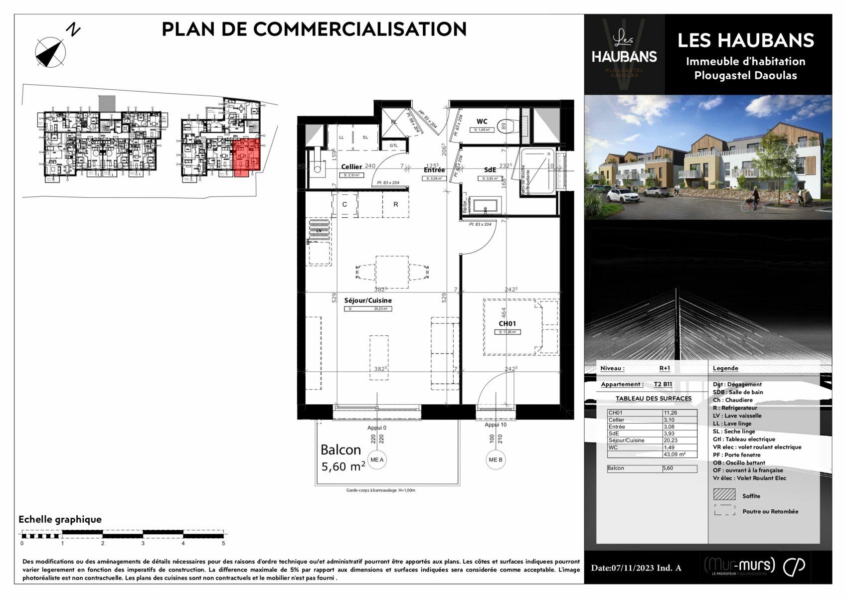 Appartement à vendre 2 43.09m2 à Plougastel-Daoulas vignette-2