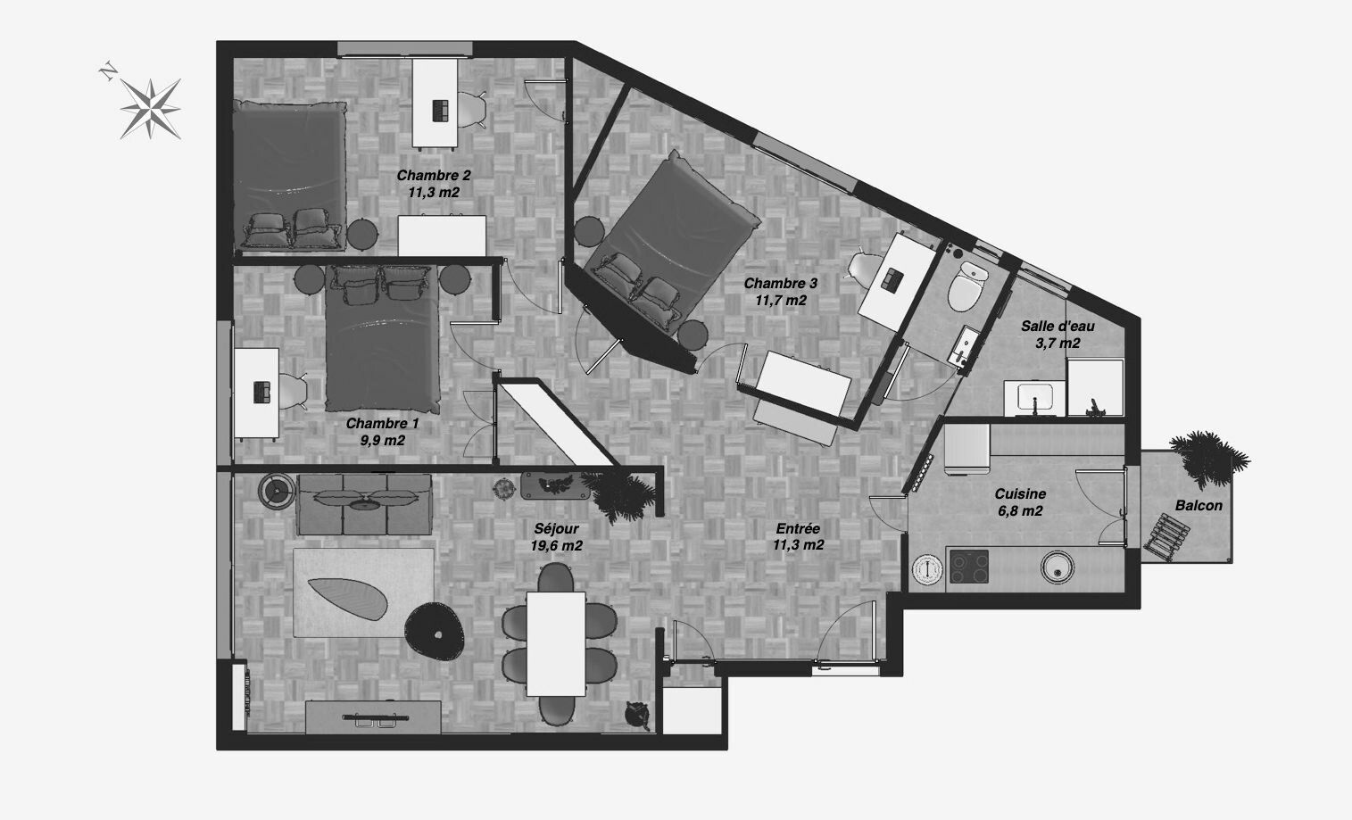 Appartement à louer 4 75.84m2 à Le Mans vignette-6