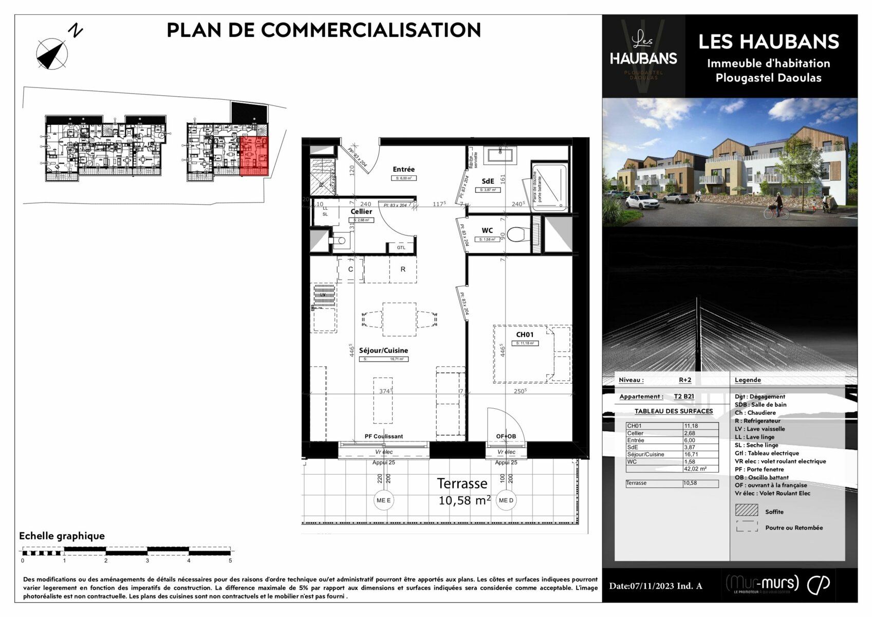 Appartement à vendre 2 42.02m2 à Plougastel-Daoulas vignette-2
