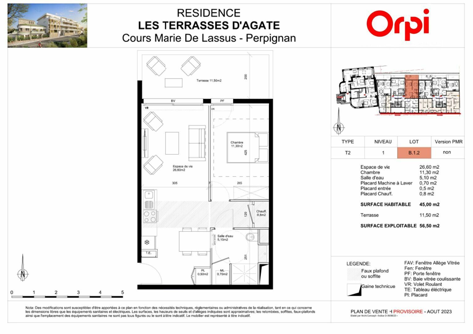 Appartement à vendre 2 45m2 à Perpignan vignette-5