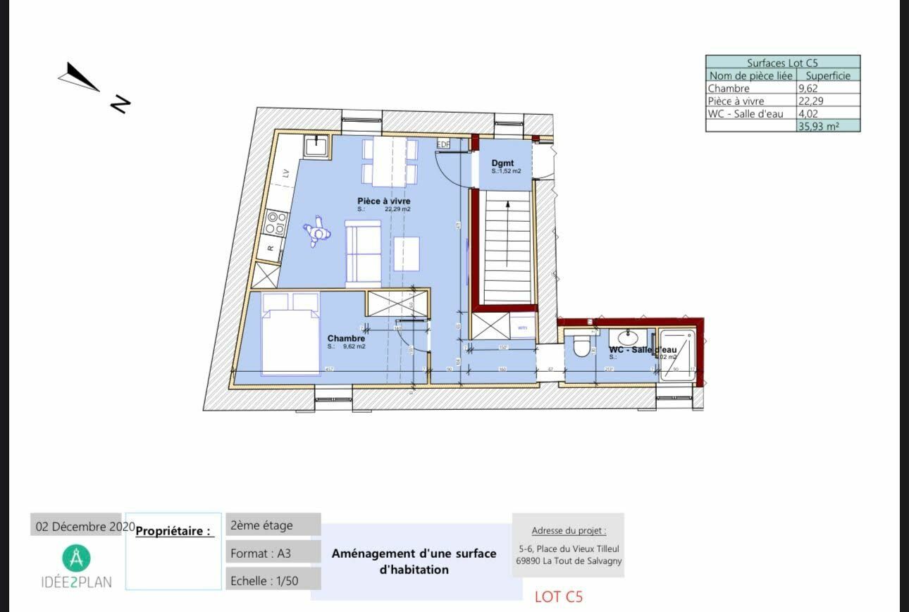 Appartement à vendre 2 35.93m2 à La Tour-de-Salvagny vignette-2