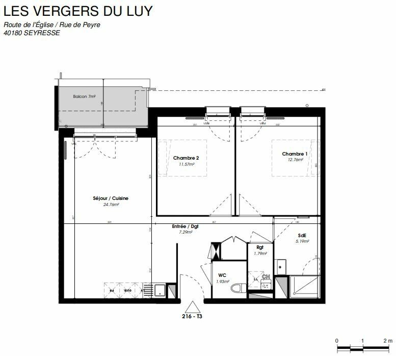 Appartement à vendre 3 65.29m2 à Seyresse vignette-1