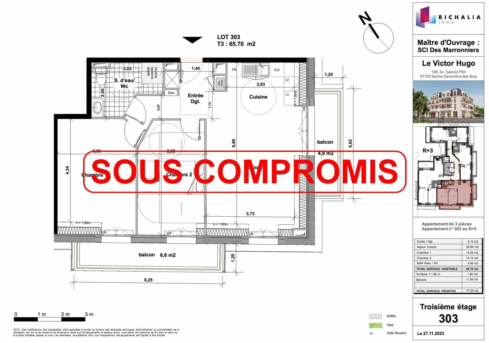 Appartement à vendre 3 65.7m2 à Sainte-Geneviève-des-Bois vignette-1