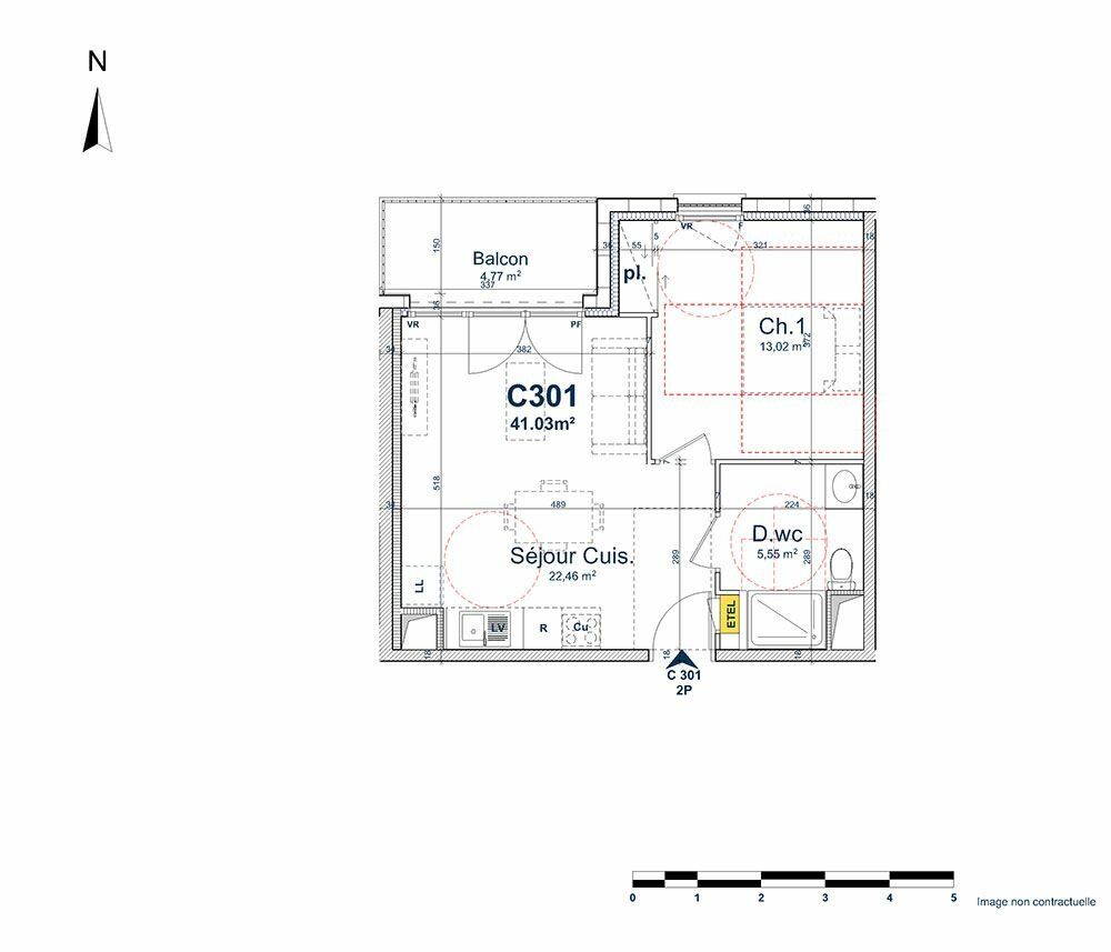 Appartement à vendre 2 40.94m2 à Cabourg vignette-4