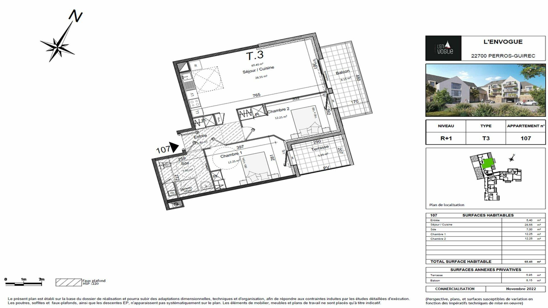 Appartement à vendre 3 65.45m2 à Perros-Guirec vignette-2