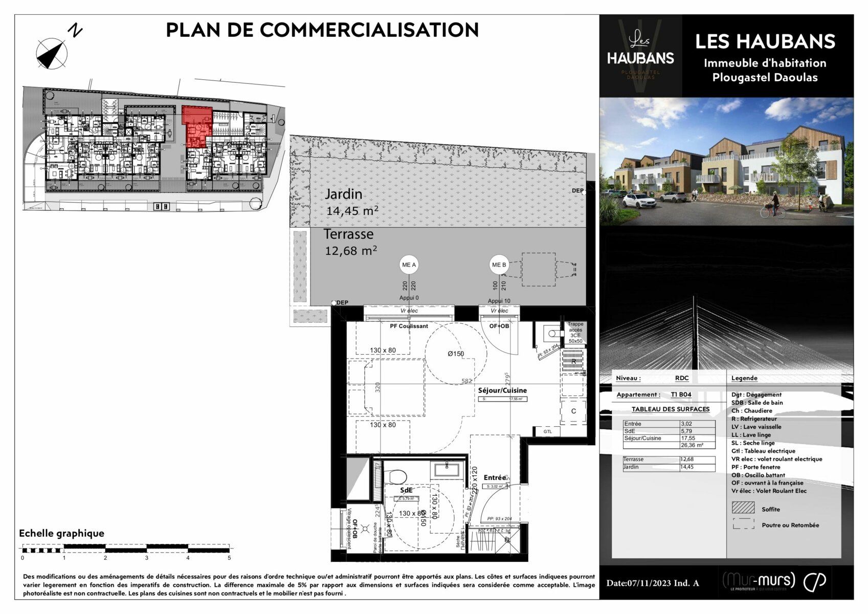 Appartement à vendre 1 26.36m2 à Plougastel-Daoulas vignette-2