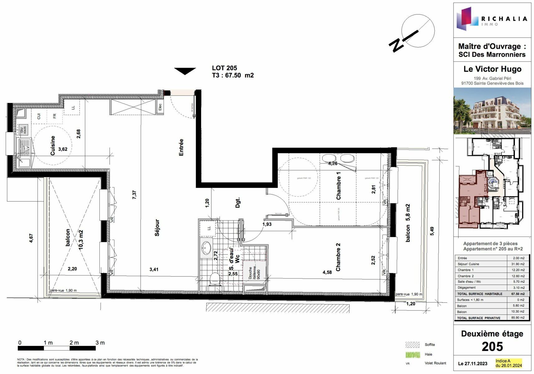 Appartement à vendre 3 67.5m2 à Sainte-Geneviève-des-Bois vignette-2
