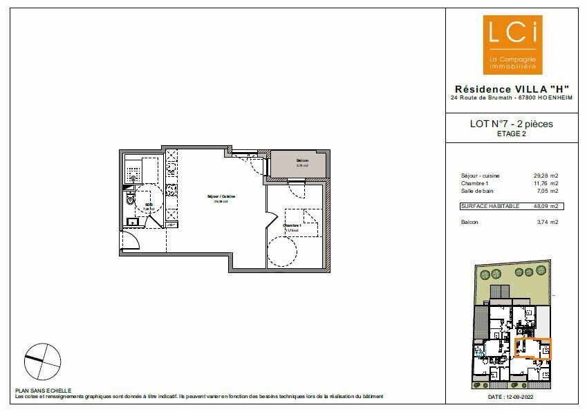 Appartement à vendre 2 48.09m2 à Hoenheim vignette-2