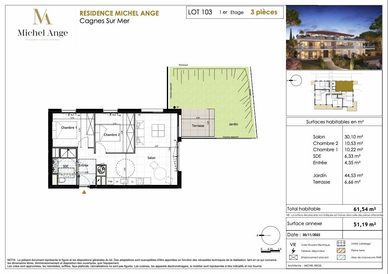 Appartement à vendre 3 61.54m2 à Cagnes-sur-Mer vignette-3