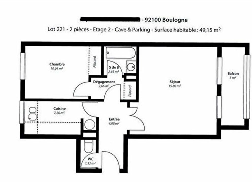 Appartement à louer 1 49.15m2 à Boulogne-Billancourt vignette-8