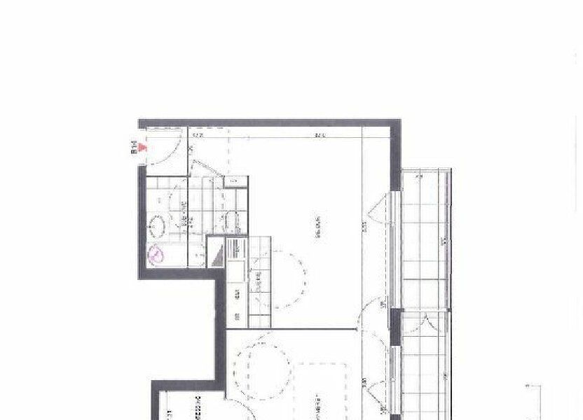 Appartement a louer  - 2 pièce(s) - 49.5 m2 - Surfyn