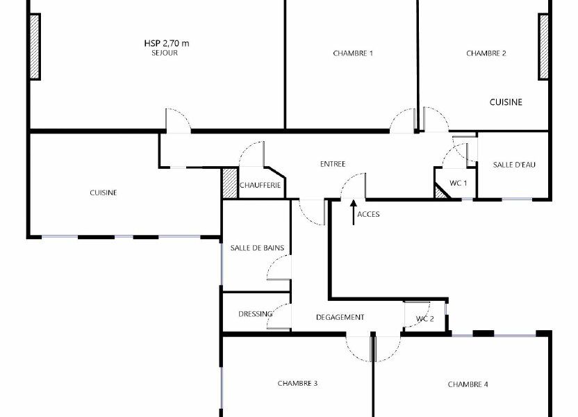 Appartement a vendre  - 5 pièce(s) - 118 m2 - Surfyn